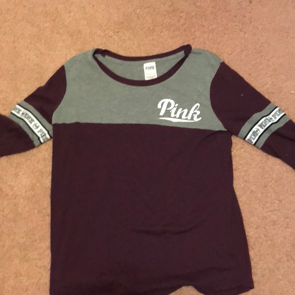 PINK Maroon Long Sleeve